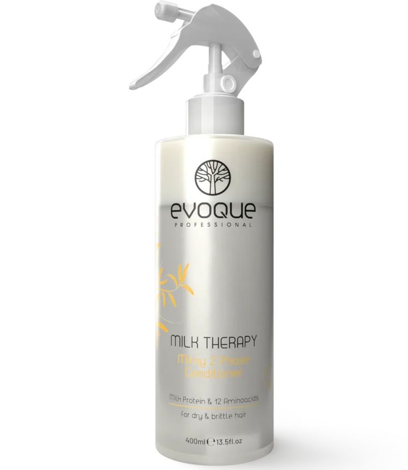 Evoque Milk Therapy 2Phase Conditioner 400ml - Διφασικό σπρέι μαλλιών για άμεσο ξεμπέρδεμα, ενυδάτωση και λάμψη.